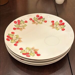 4 Strawberry luncheon  Plates